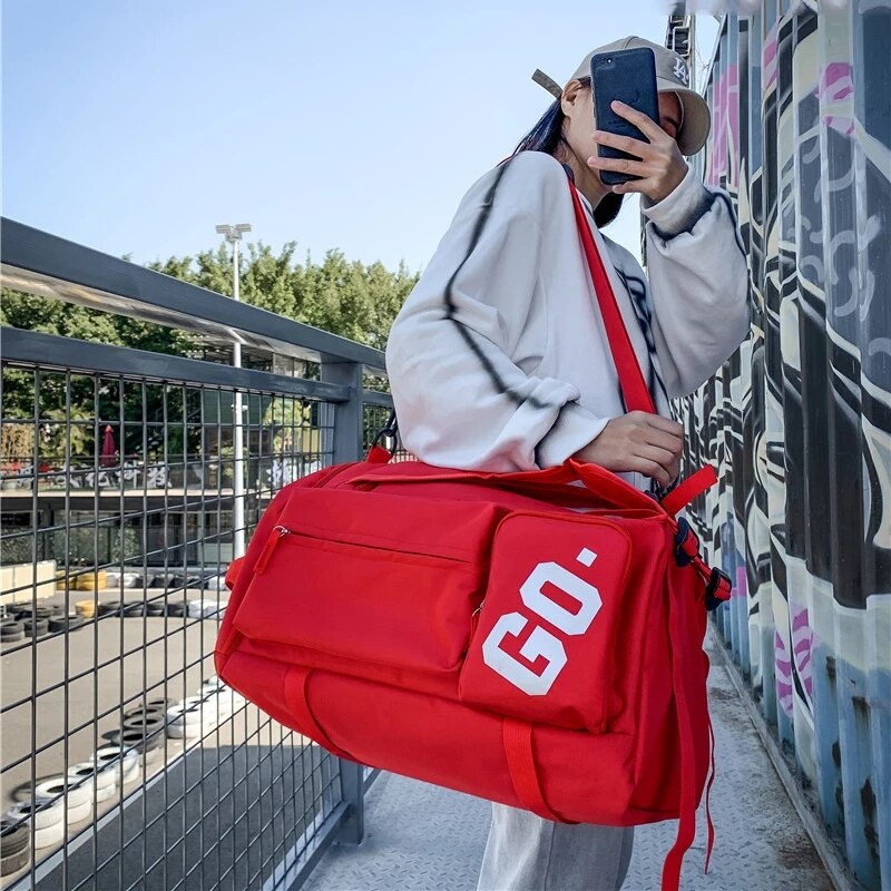 Large Capacity Sports Gym Bag Multifunction Fitness Bag Travel Bag Outdoor Basketball Swimming Gym Duffel Bag Women Men -40