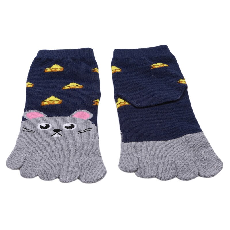 noël nouvel an Kawaii enfants chaussettes coton Animal 3-12 ans garçons filles chaussettes orteil chaussettes pour enfants cinq doigts chaussette