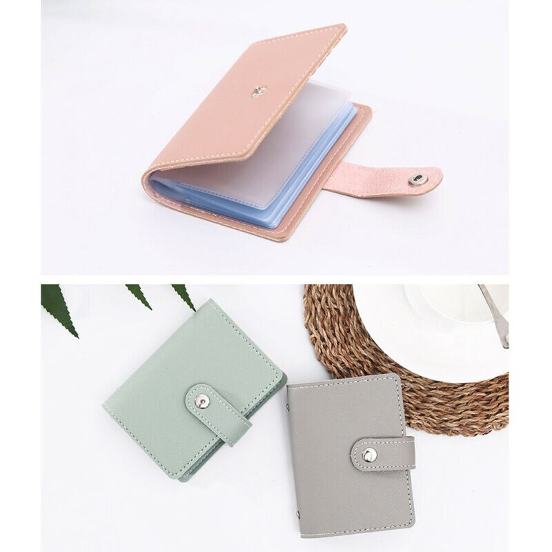 Mode Pu Lederen Kaart Pakket Functie Vrouwen 26 Kaarten Slanke Id Credit Goedkope Business Card Holder Pocket Case Purse portemonnee