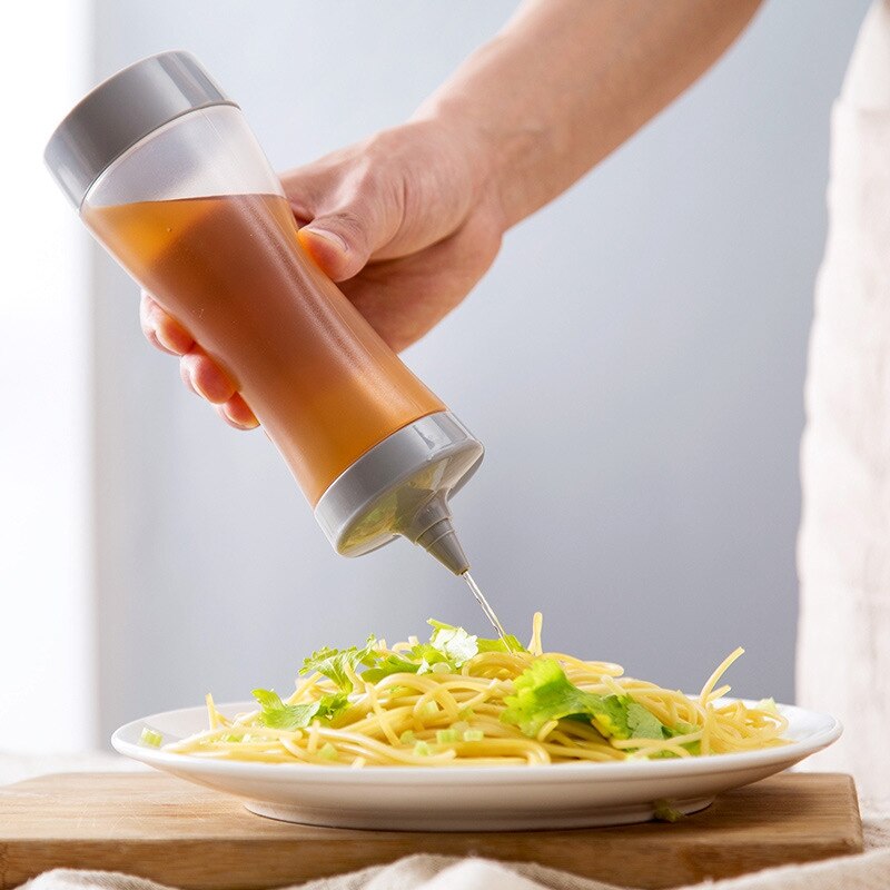 Botella exprimible accesorios de cocina salsa bote plástico salsa aceite vinagre Ketchup salsa Cruet dispensador de condimentos