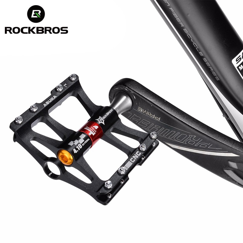 ROCKBROS Anti-slip Bicycle Pedals 4 Sealed Bearings Mountain Bike Pedal Ultralight MTB Pedals Aluminium Alloy Cycling Falt Pedal
