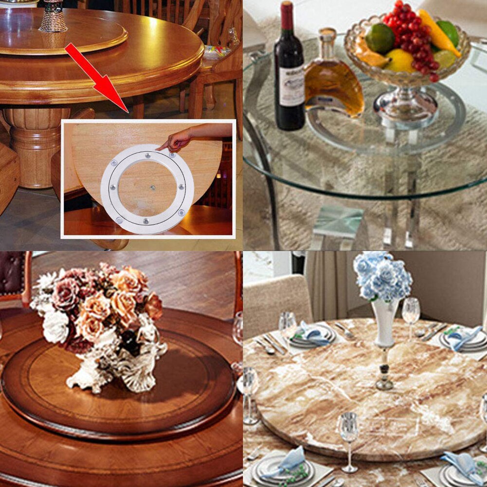 Turntable Plate Table Smooth Swivel Plate Rotating Table Aluminium Alloy Rotating Bearing Turntable Round Smooth Swivel Plate