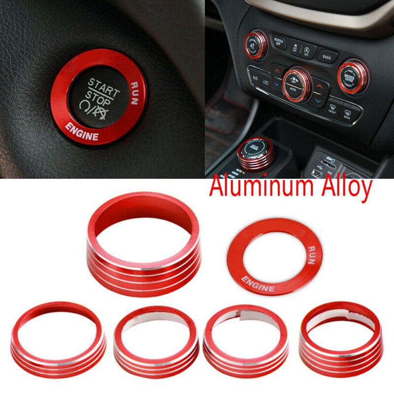 Pulsante aria condizionata in lega di alluminio per jeep Cherokee 2014-2020 nuovo di zecca