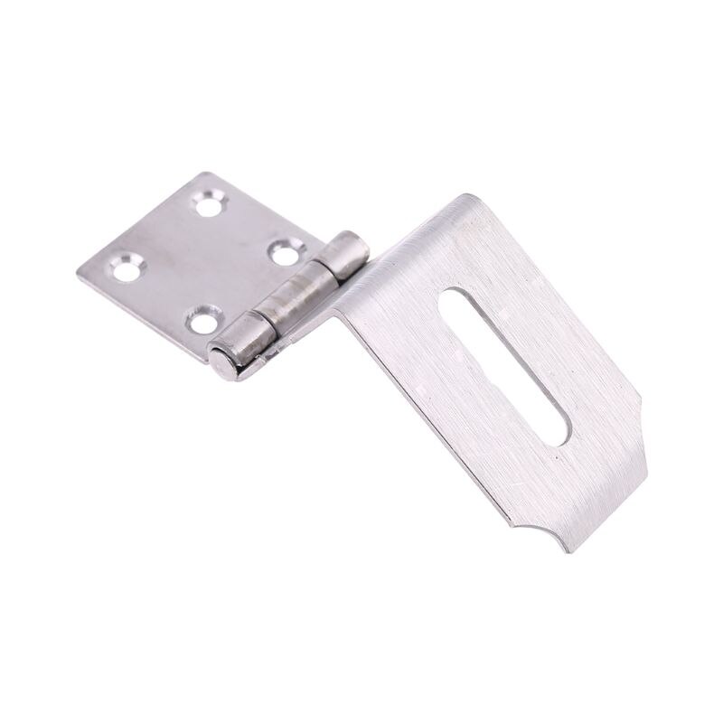 Stainless Steel Hasp Lock Anti-theft Door Clamp 90 Degree Shed Latch Security D2TD