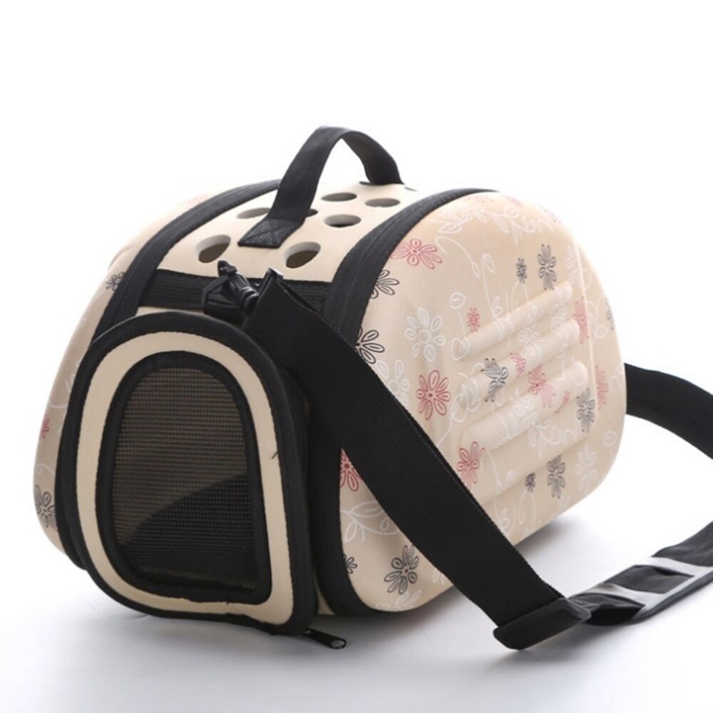 EVA animal transport bag Portable Pet Carrier Bag, carrying for cats, Pet Travel Bag, Shoulder Dog Bags for Puppies: beige / M
