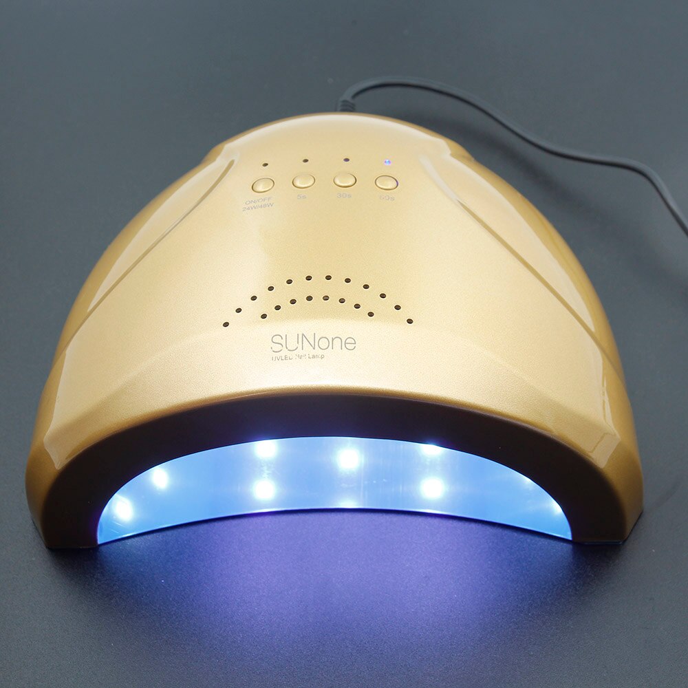 SAMVI SUNone UV LED Nail Lamp 48W Nail Dryer White Light UV LED Gel Machine: Gold