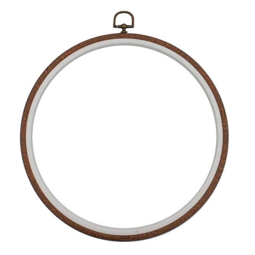 De aro de bastidor de madera para bordado de punto de cruz de 10cm, 14cm, 17cm y 22cm, bordado de mano DIY, herramientas de costura: 14cm