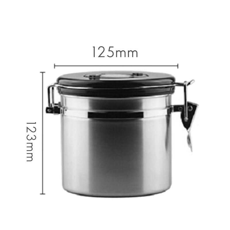 Coffee Storage Container Airtight Stainless Steel Coffee Canister Coffee Bean Container with Valve