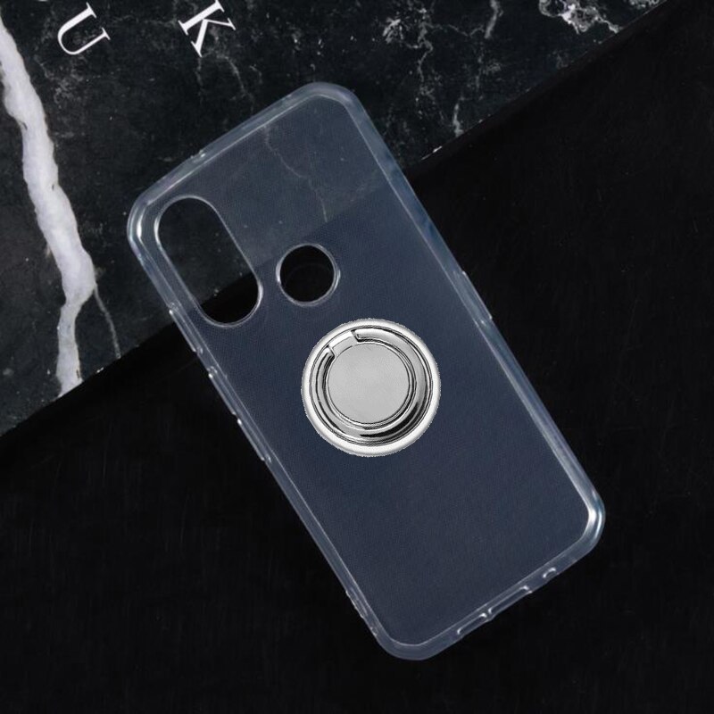 Voor Caterpillar Cat S62 Pro Terug Ring Holder Bracket Telefoon Case Cover Tpu Zachte Siliconen Op S62Pro: Ring Case White