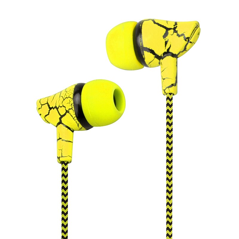 3.5mm bedrade sport oordopjes met superbass oordopjes, headset, bedrade hoofdtelefoon met microfoon voor iphone, samsung, xiaomi  mp3 4 android en ios: Geel