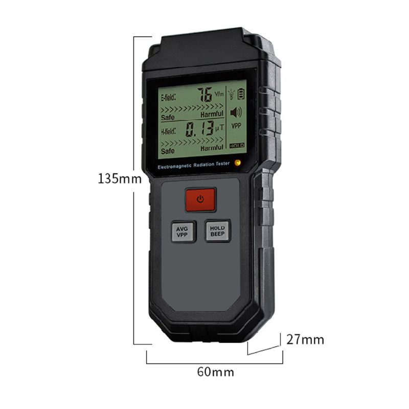 Electromagnetic Radiation Tester Handheld Counter Electronic Field Digital Dosimeter LCD Detector Measurement