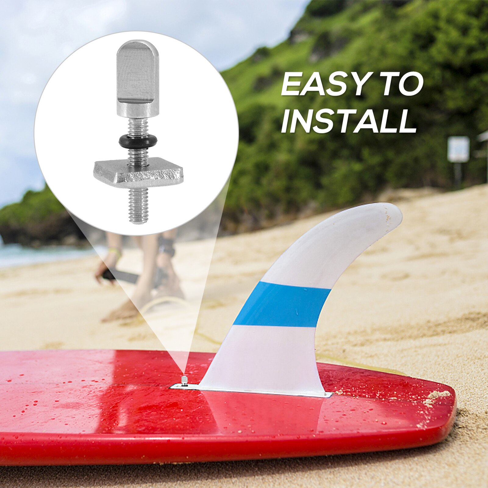 3pcs/6pcs Surfboard Fin Screw M4 Surf Fin Bolts Longboard Sliding Fin Screws Single Fin Nails for Surfboard Inflatable SUP