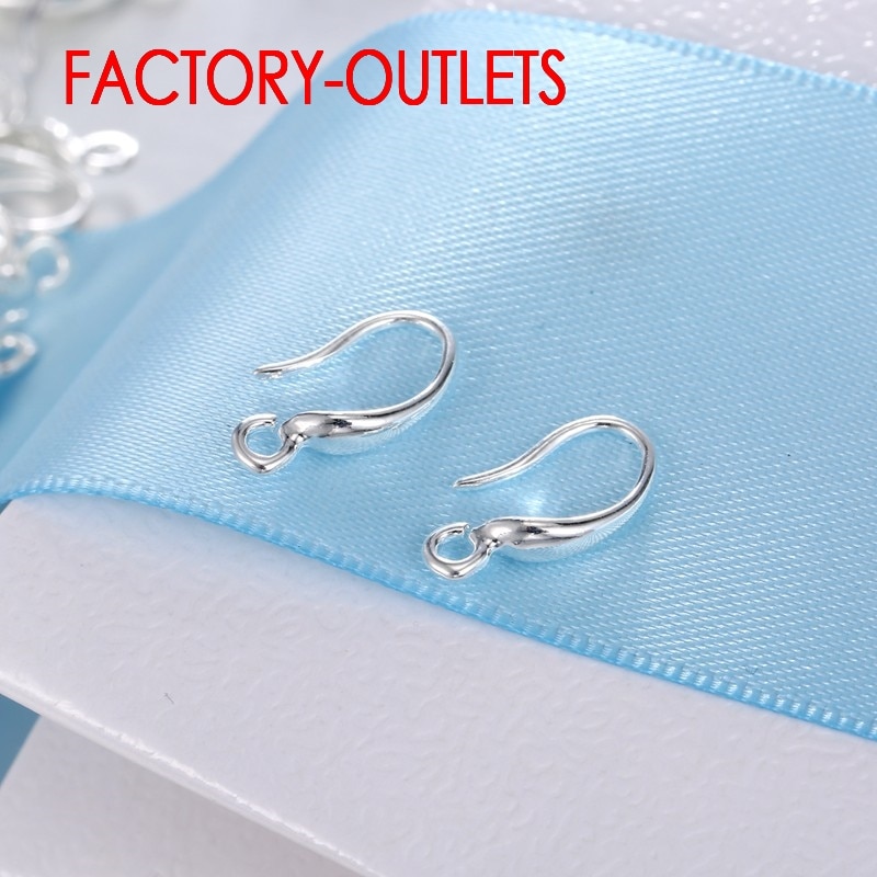 100Stck Komponenten 925 Sterling Silber Ohrringe Für Frauen Haken Ohr Draht passend zu Für Ohrringe Schmuck Zubehör