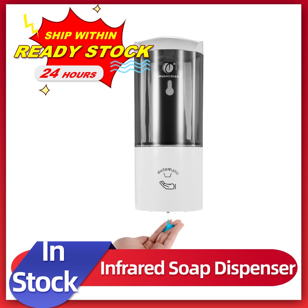 500Ml Automatische Zeepdispenser Met Ir Sensor Muur-Mount Dispenser Zeep Hand Saniziter Machine Touchless Vloeibare Zeep Dispensers