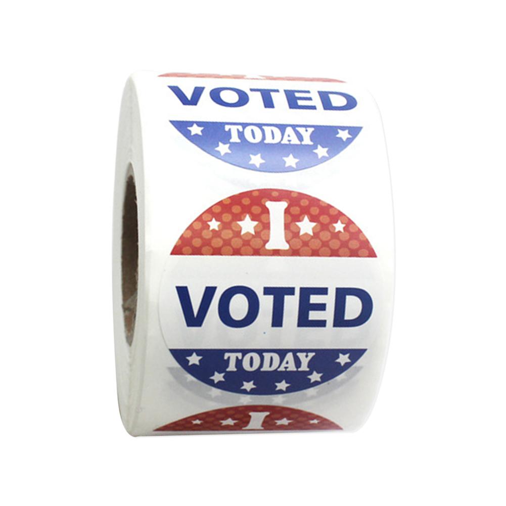 500pcs/roll I Voted Today Stickers 1.5 Inch Round Stickers 500 Labels Per Roll Professionally Printed For President Election: 01