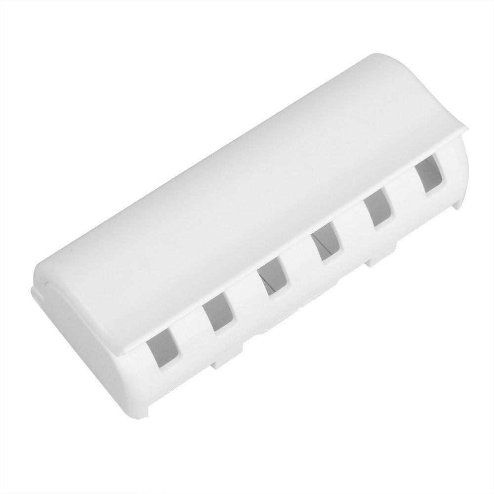 Wall Mount Tandenborstelhouder Stand Voor 6 Toothbrushs Met Cover dubbelzijdig Tape Installatie Badkamer Set Accessoires