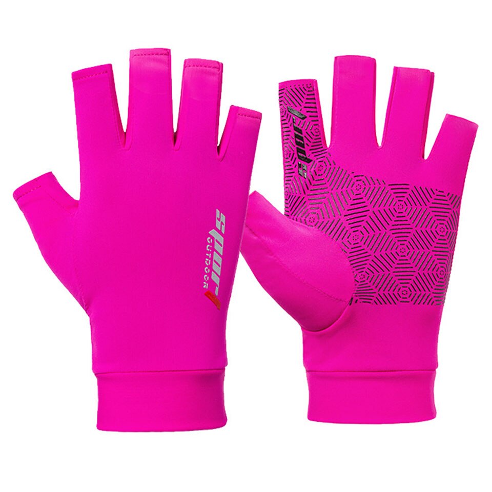 KoKossi Frühling Sommer strecken Eis Seide Handschuhe Kühlen Atmungs Leichte Weiche Komfortable Nicht-rutsch Verschleiß-Besteändig Angeln Handschuh