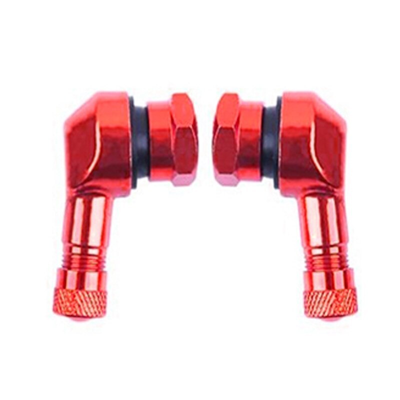 Motorcycle Rim Wheel Valve Motorcycle Rim 90 Degree Valve Motorcycle Wheel Tubeless Valve Stems For Rim Wheel Parts CNC: Red