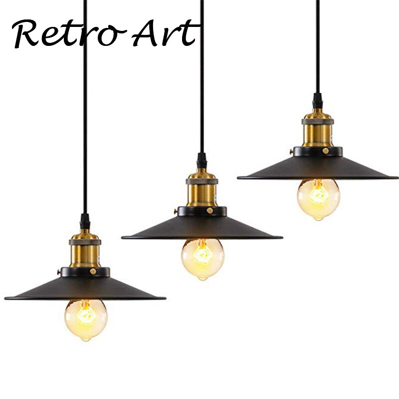 Decoratieve Hanglamp E27 Bar Restaurant Lamp Armaturen Vintage Edison Stijl Opknoping Lamp Met Lampenkap