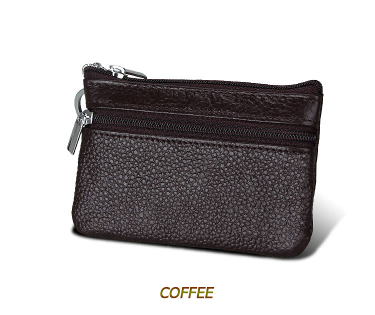 DOLOVE Brand Split Leather Women Wallets Mini Purse Lady Small Leather Wallet with Coin Pocket D-7508: Coffee