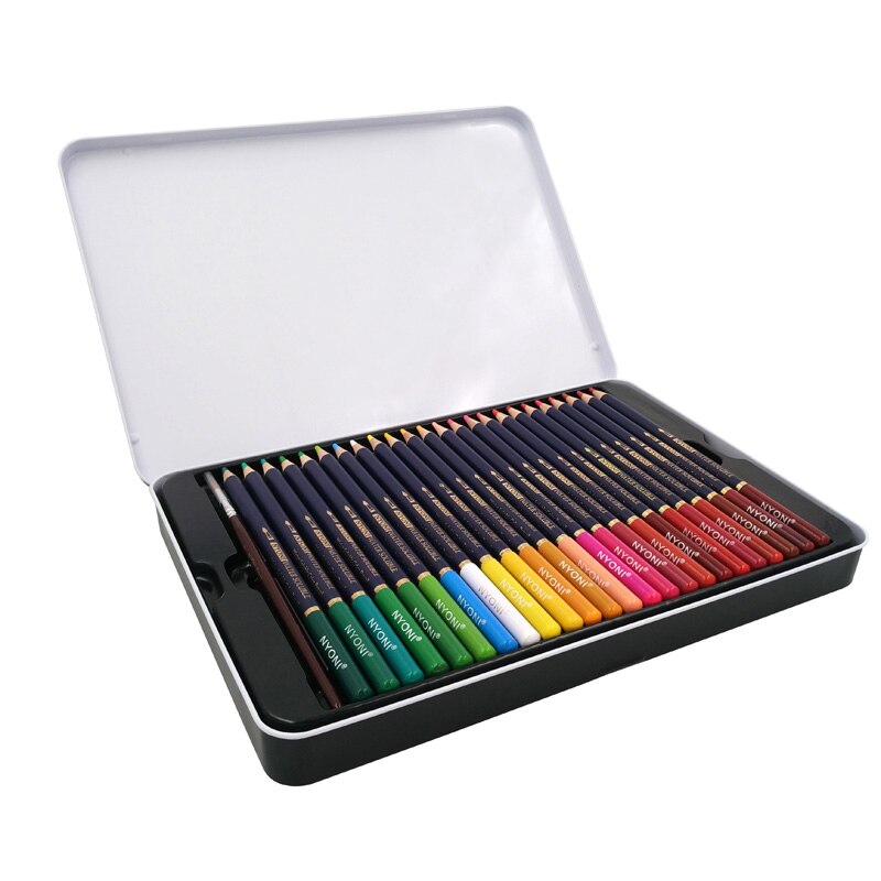 Lápis de aquarela 72 core macio, lápis de cor profissional solúvel em água, para materiais de arte, 12, 24, 36, 48, 150: 48 Colors Set