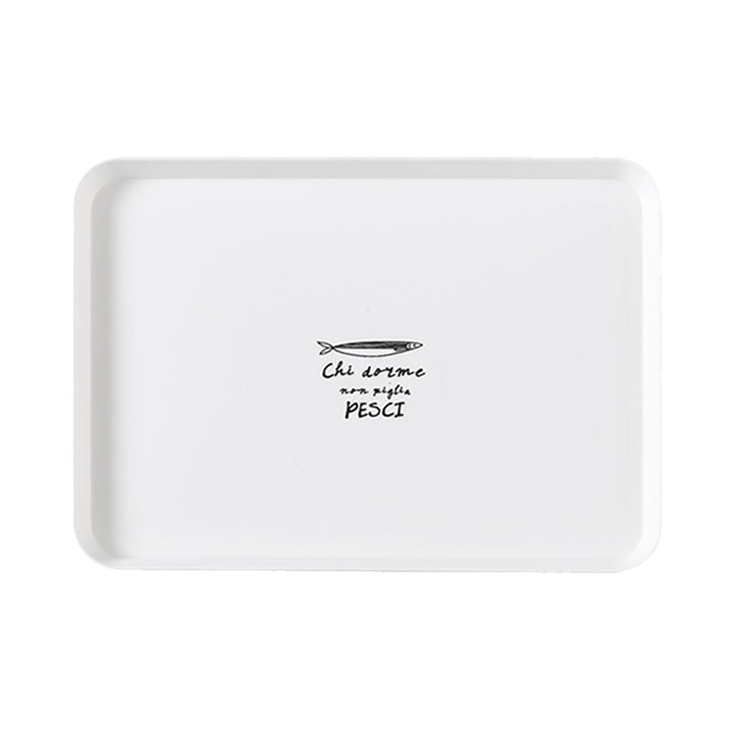 Nordic Style Home Breakfast Tray PlasticTea Tray Dinner Tray Dessert Small Tray Storage Trays Kitchen Organizer: D