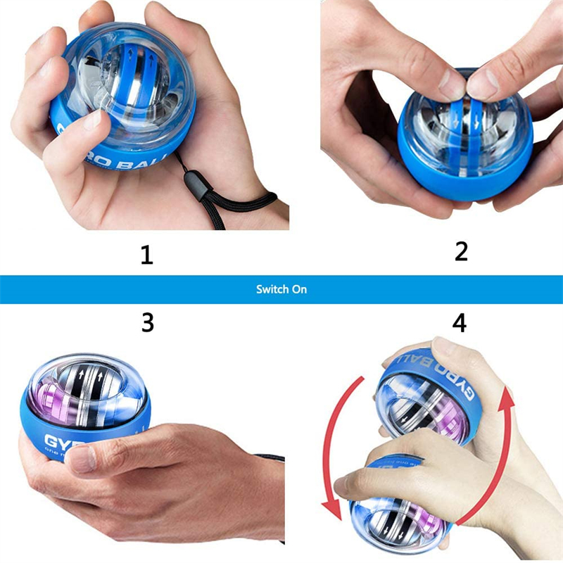 Led Gyroscopische Powerball Autostart Bereik Gyro Power Wrist Ball Met Teller Arm Hand Spier Kracht Trainer Fitnessapparatuur