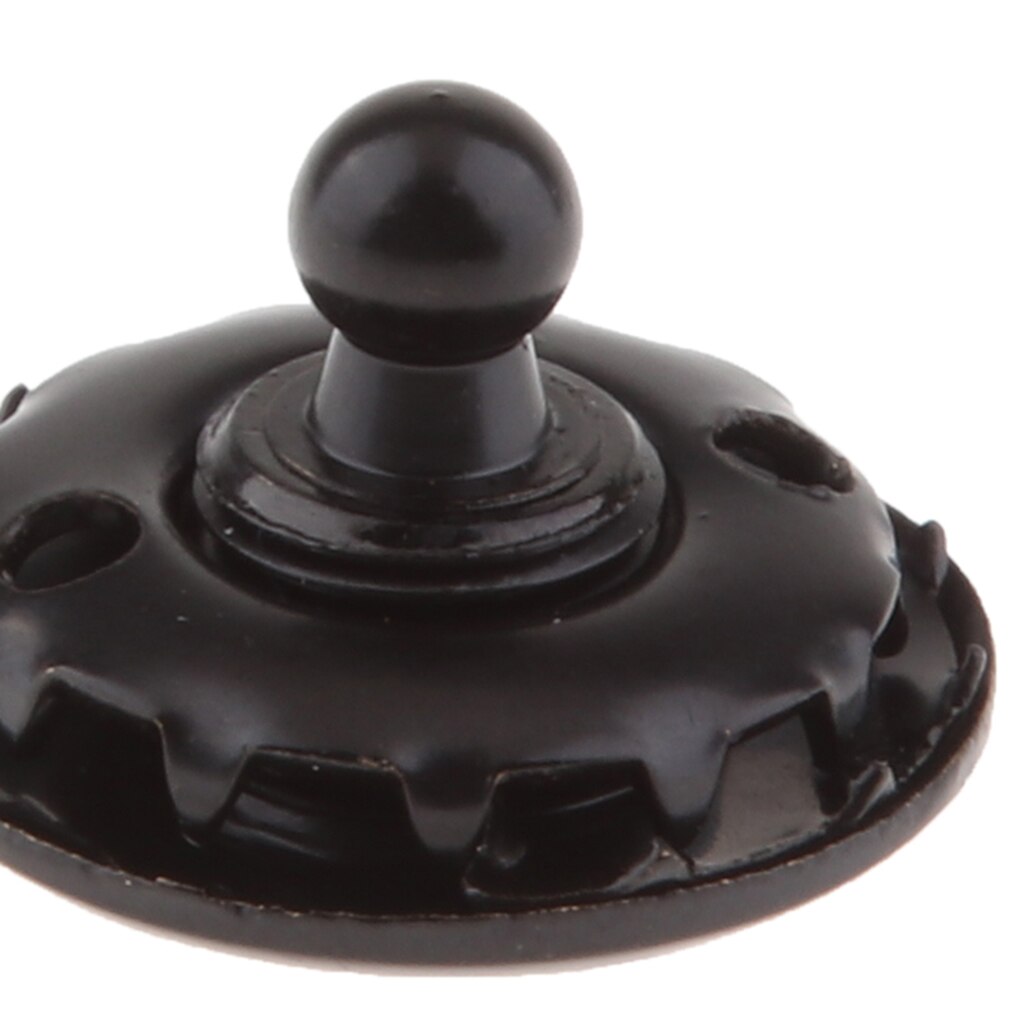 Capuchon de fixation à boutons bateau | Canevas en toile, diamètre 3/8 ", Chrome noir