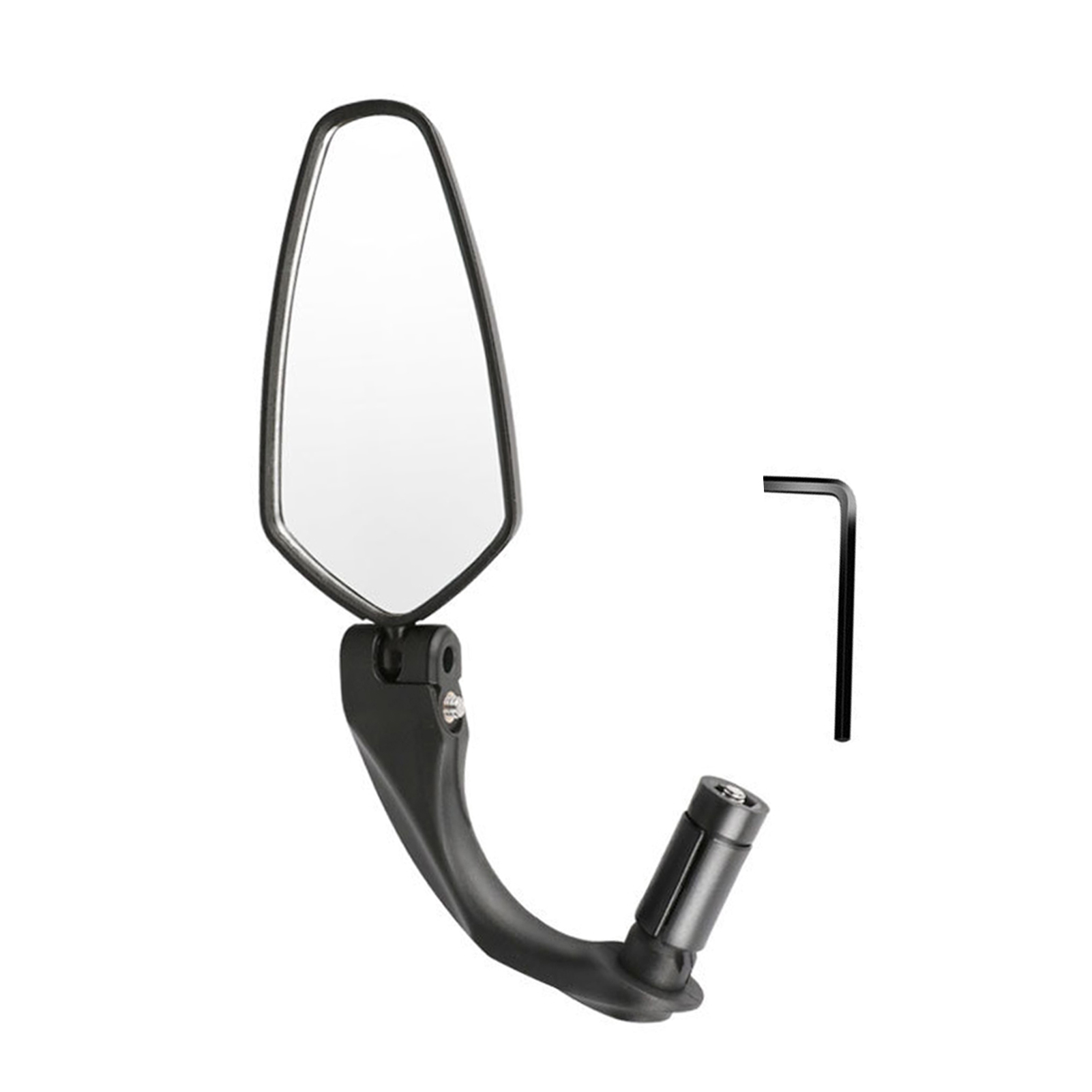 Bike Mirrors Bar End Easy Install With Wrench Outdoor 360 Degree Rotatable Rear View Aluminum Alloy Accessories Reflective