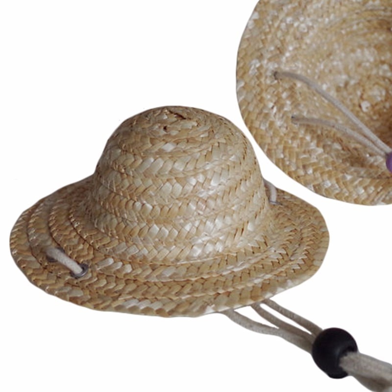 1 ud. sombrero de Sol de Mascota de hecho a mano Tejido estilo Hawaii ajustable mascotas perro cachorro gorras lindo sombrero de paja para mascotas accesorios S/M y M/l