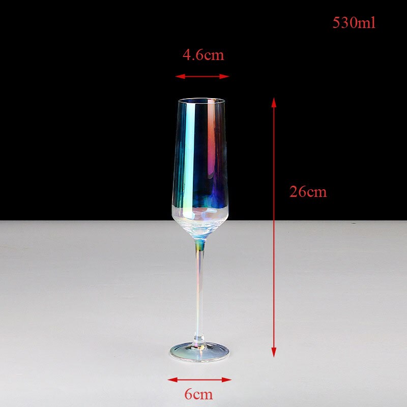Lead free crystal glass cup handmade rainbow cup Cocktail glasses wine glass champagne glasses wedding glasses home decoration: A1  1pcs