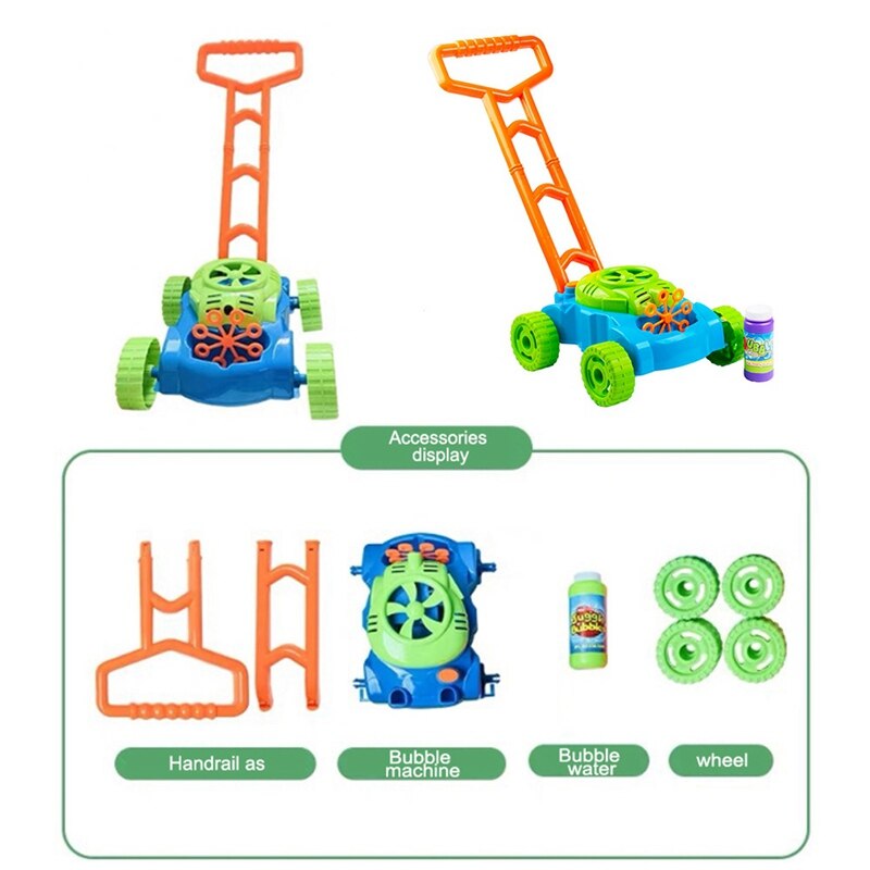 Kinderen Elektronische Hand Push Bubble Auto Bubble Grasmaaier Outdoor Speelgoed Wandelaar Push Speelgoed Voor Kinderen Zomer Speelgoed