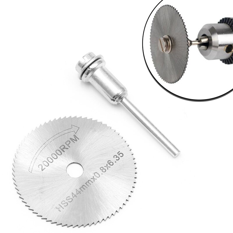 44MM HSS Cutting Disc Grinder Cutoff Circular Saw Rotary Blades Tool + Rod