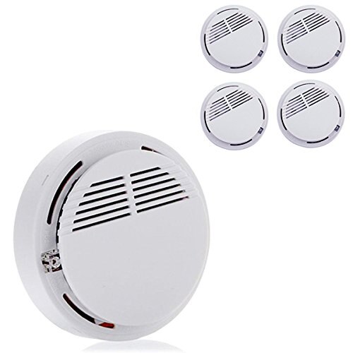 home safety security system battery wireless cordless sensor monitor smoke detector fire alarm