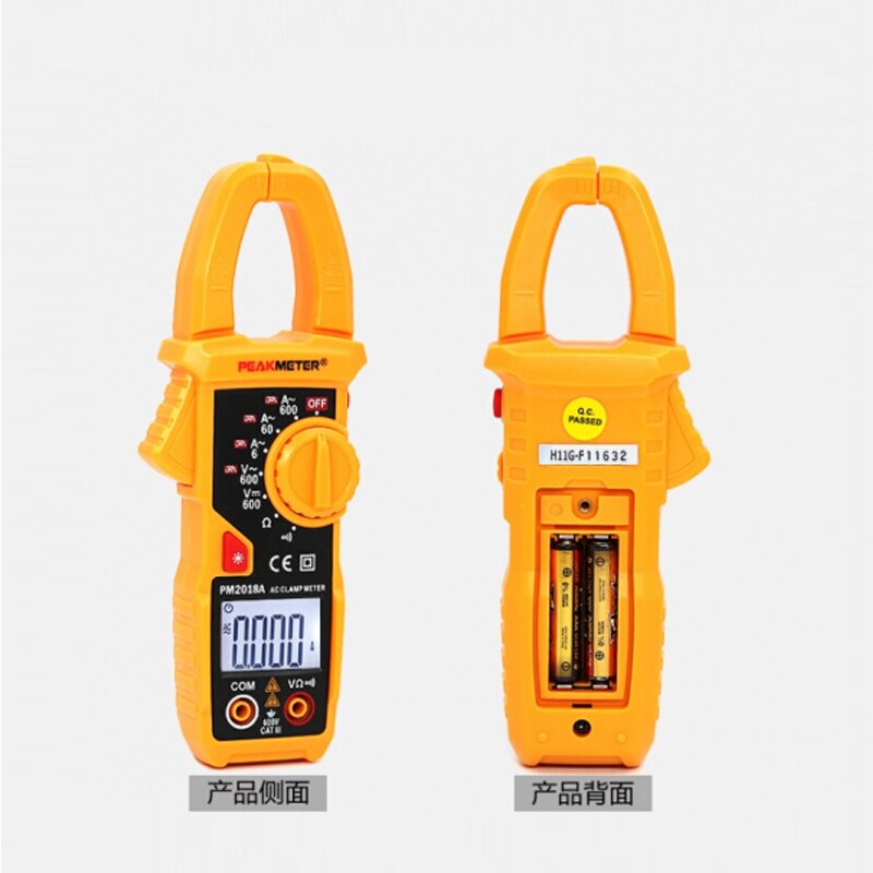 AC Clamp Meter 2000 Counts LCD Digital Multimeter AC/DC Voltage AC Current Resistance Continuity Measurement Tester PM2018A
