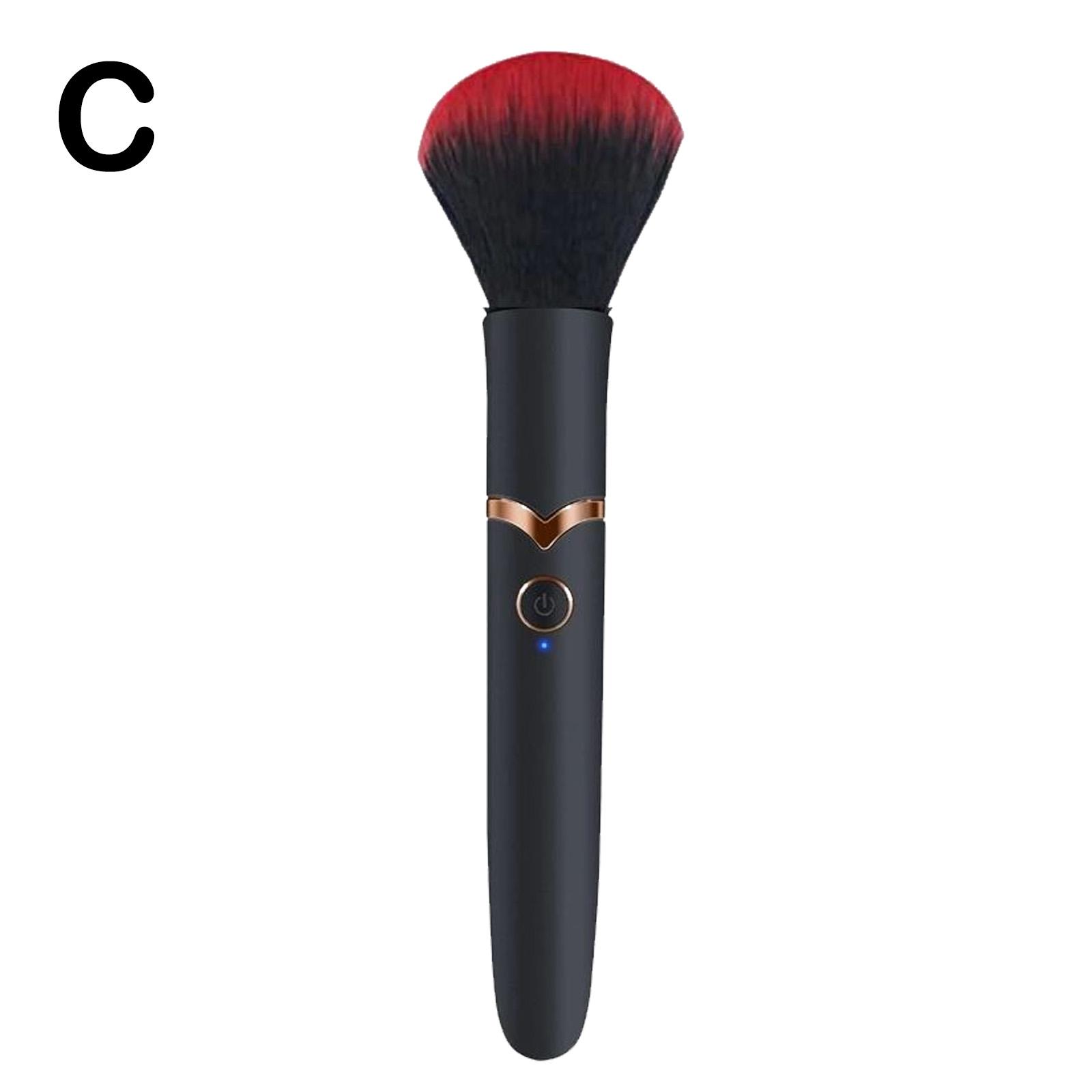 Elektrische Kosmetik Pinsel Foundation Erröten Lose Pulver Pinsel Schönheit Werkzeuge Waschbar Vibration Wiederaufladbare Make-Up Pinsel Werkzeuge: Rot