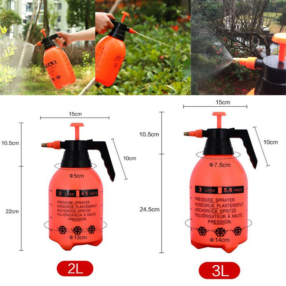 Aa 2/3l druk tuinspuitfles handsproeier thuis waterpomp sproeier verstelbare draagbare chemische handdruk trekker
