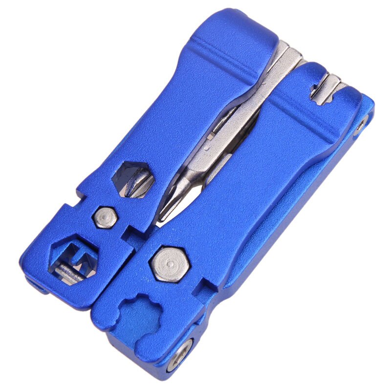 19 in 1 Multifunctionele Fietsen Fiets Reparatie gereedschap Sets Weg Mountainbike Tool Kit Opvouwbaar Inbussleutel Cycle Schroevendraaier tool: Blue Repair Tools