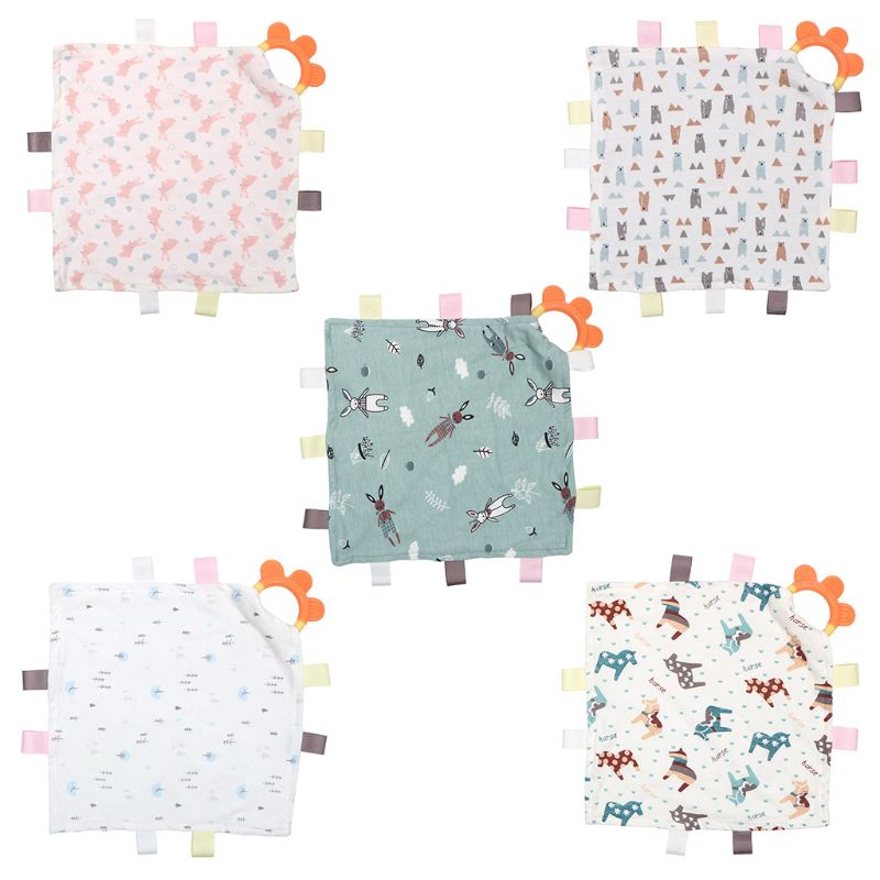Neonato Placare Asciugamano Trapunte Coperta con Morbida Teether Giocattolo Del bambino Lenitivo Pulire Fazzoletto