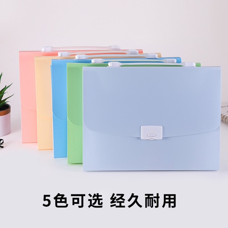 Carpeta de acordeón A4 impermeable para estudiantes, organizador de papel de múltiples capas, bolsa de plástico para documentos de profesores, expansible, 12 celdas