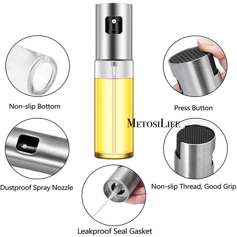 Oil Sprayer for Cooking Olive Oil Sprayer Mister Olive Oil Spray Bottle Olive Oil Spray for Salad, BBQ, Kitchen Baking