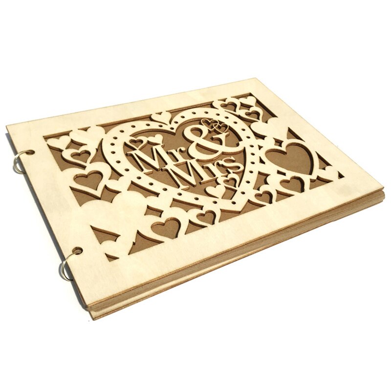 Wedding Sign in the Wood Wedding Signature Message Book Mr. Mr. Photo Frame Wedding Decoration Antique Wedding Message Book: Default Title