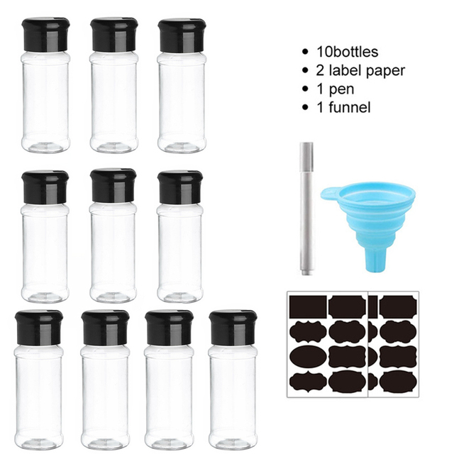 5/10/15/20 Pc Potten Voor Kruiden Zout En Peper Shaker Kruiden Pot Spice organizer Plastic Barbecue Kruiderij Keuken Gadget Tool: Bordeaux