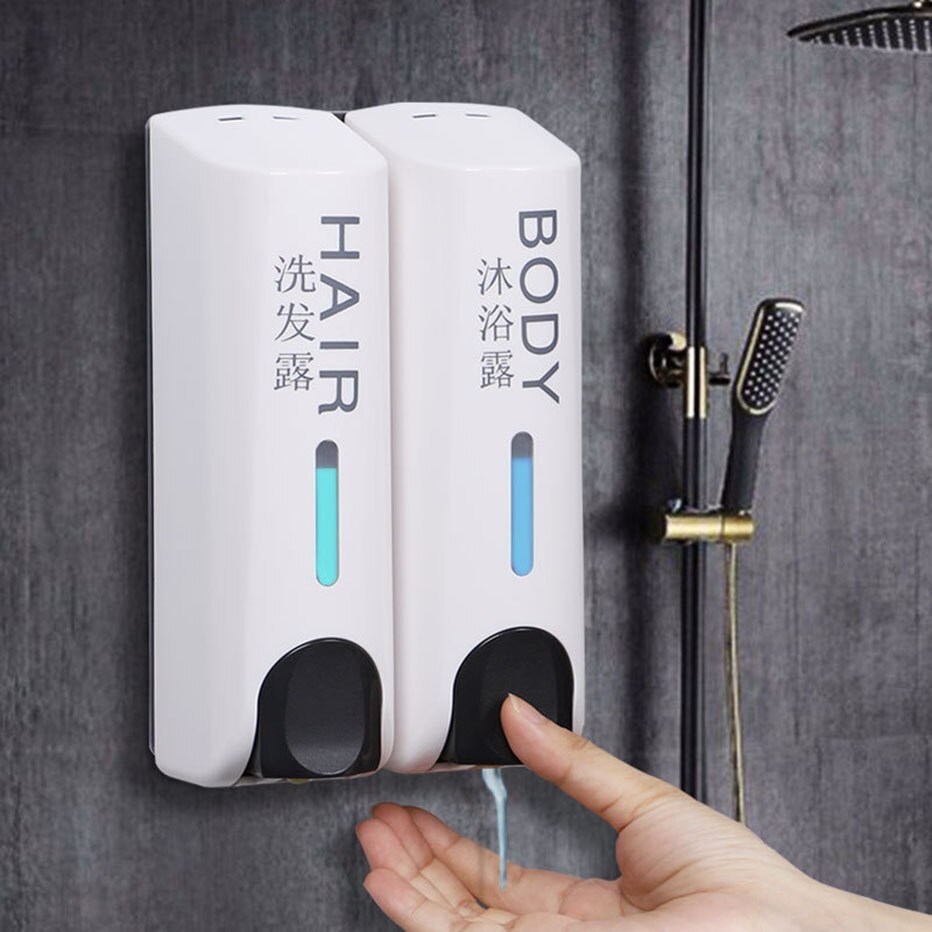 Badkamer Douche Dispenser Wall Mounted Zeep Gel Shampoo Conditioner Container Set Handpers Zeep Flessen