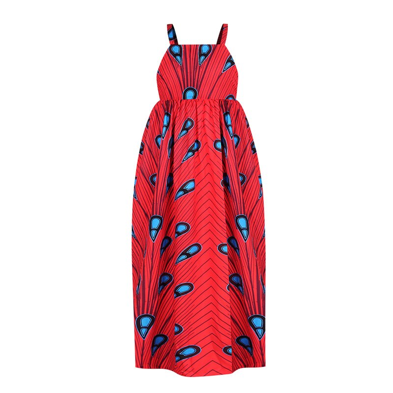 Girls African Clothes Children Bazin Riche Maxi Dress Dashiki Print African Dresses for Women Ankara Kids Dress Adjustable: TQSG003 / M