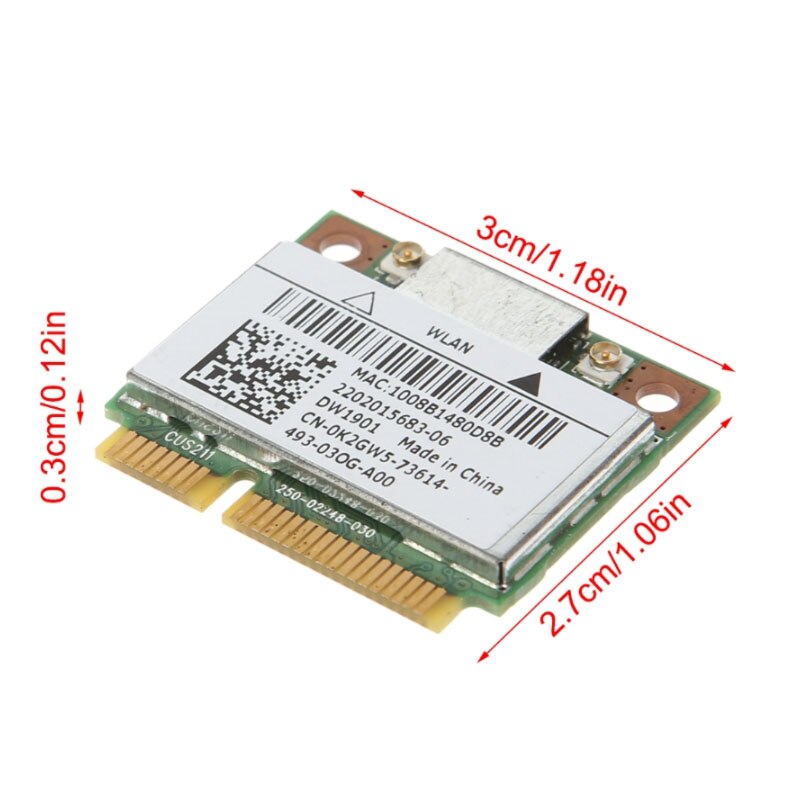 ORIGINAL DW1901 AR5B22 300 M sans fil Bluetooth + 4.0 2 mini carte demi-PCI-E