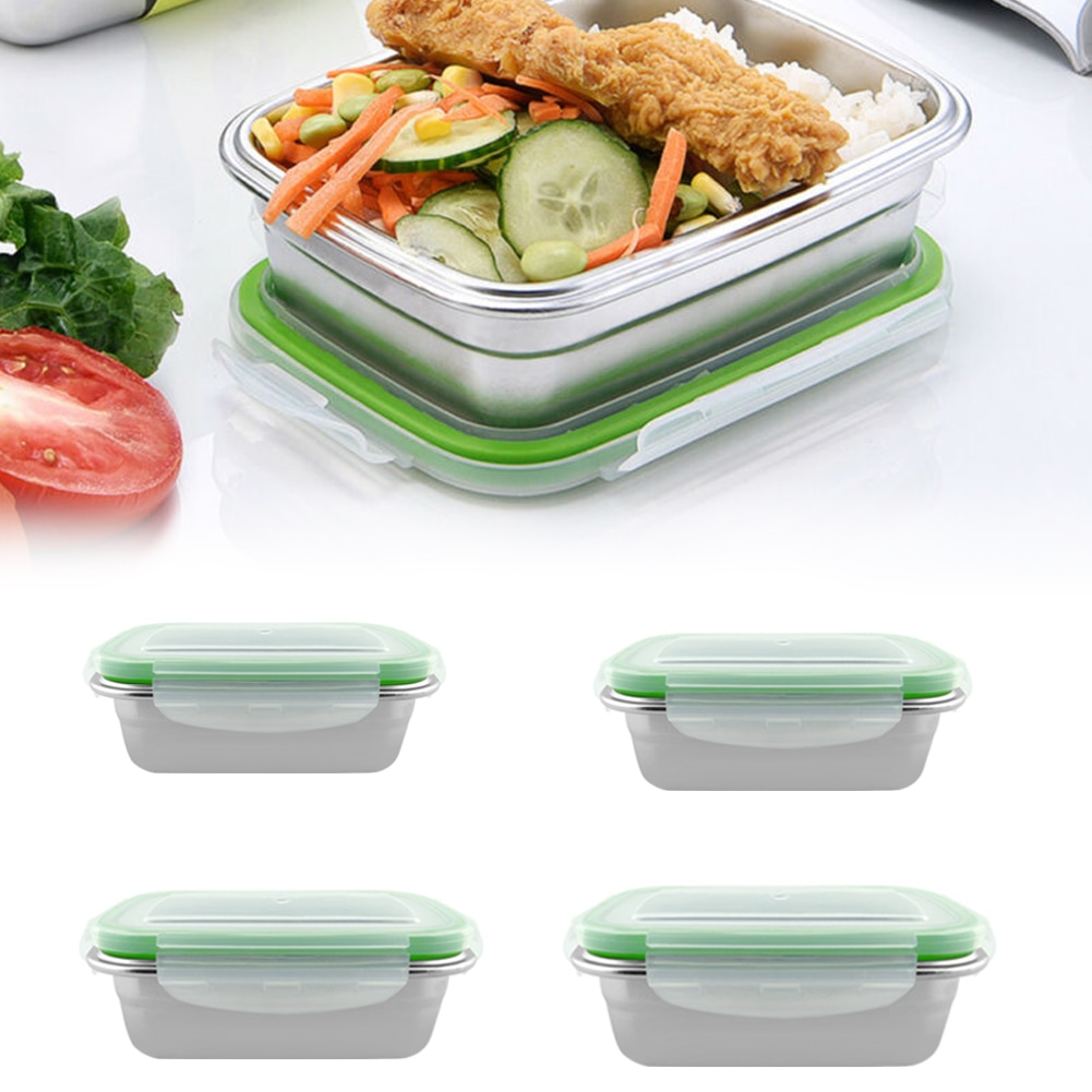 Stainless Steel Thermal Insulated Food Storage Sealing Portable Travel Leakproof Bowls Home Containers Lunch Box Kitchen Bento