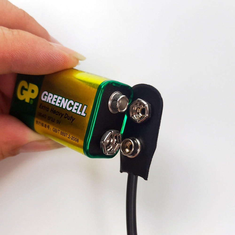 9V Battery Clip Connector Converter Center Negative Power Supply Cable for Guitar Effect Pedal