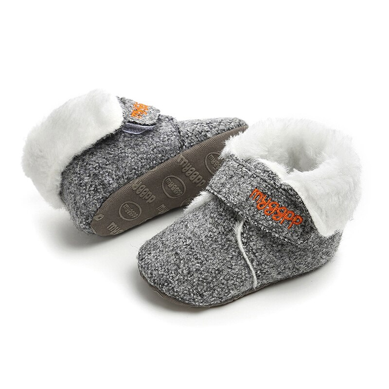 Winter Baby Shoes Solid Color Soft Warm Plush Non-slip Infant Boy Girl Boots Kids Children Ankle Shoes Snow Boots