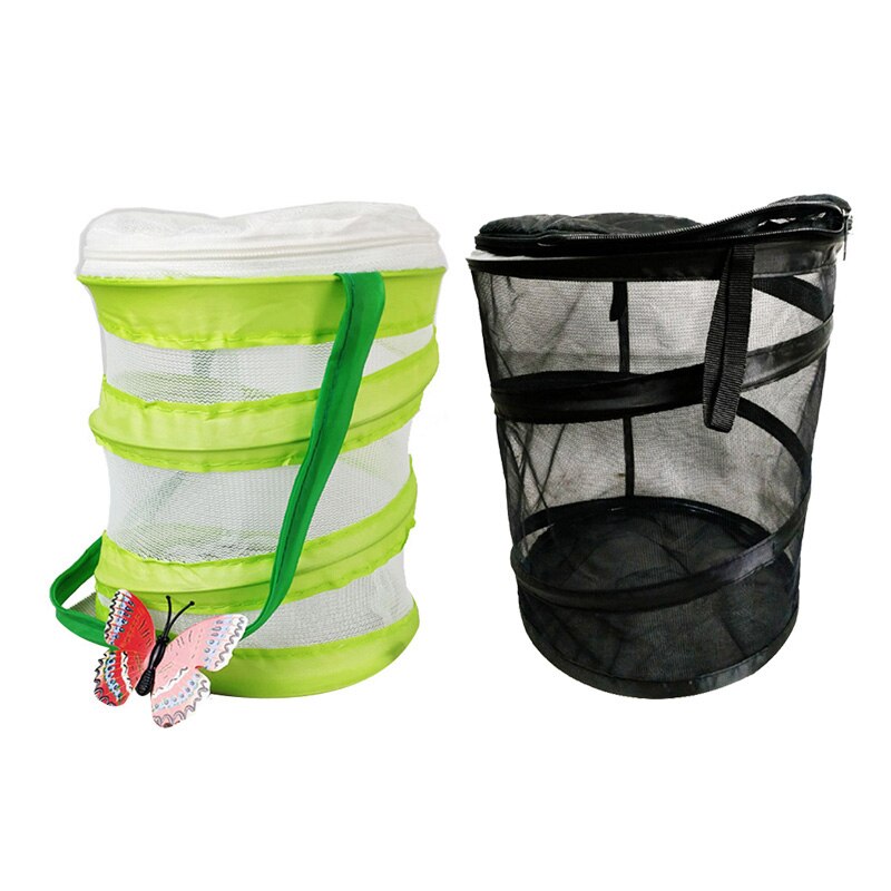 Foldable Mesh Butterfly Insect Habitat Cage with Handle and Zipper LSF